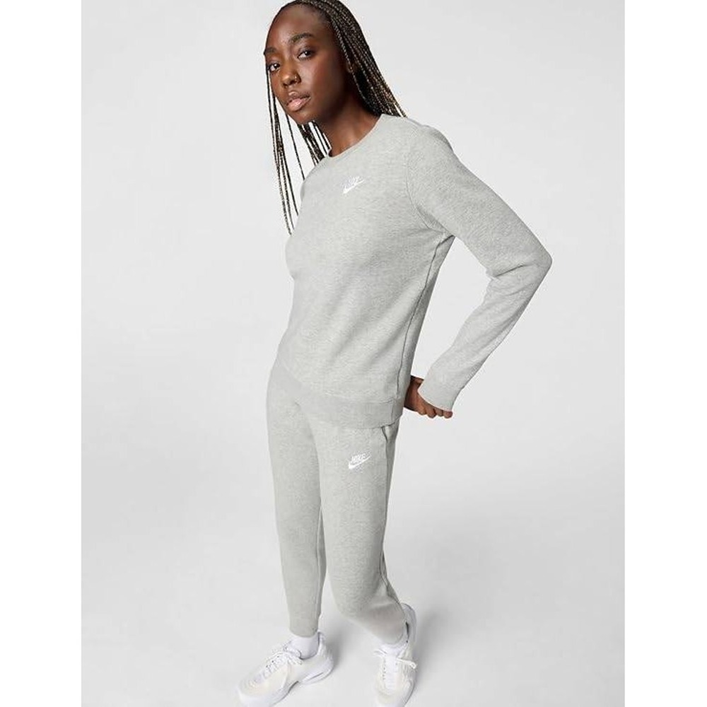 Nike Sportswear Club Fleece Crewneck Sweatshirt Grey DQ5473-063 Womens XS - Picture 3 of 3